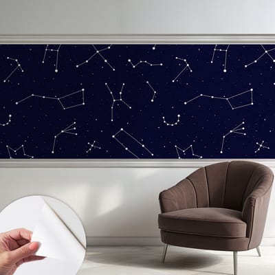 Coloray Zelfklevend Behang - Astro Sky Zelfklevend fotobehang - 250x104 cm - Marine Zelfklevend Behang - Voor de slaapkamer, woonkamer en kantoor - Plakklare achterzijde - Stickerbehang op rol