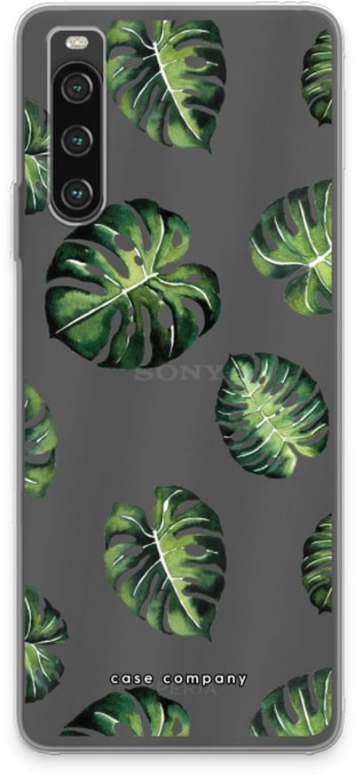 Case Company® - Hoesje geschikt voor Sony Xperia 10 IV hoesje - Tropische bladeren - Soft Cover Telefoonhoesje - Bescherming aan alle Kanten en Schermrand