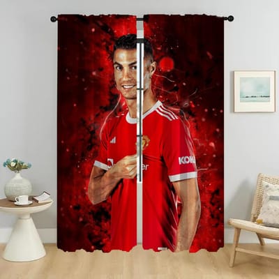 Gordijnen voor Slaapkamer Ronaldos Huis Interieurgordijnen voor Woonkamer Verduisterend Gordijn Scheidingswand Halloween Decoratie Shades W50xH70cmx2pcs-CL