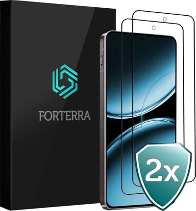 Forterra Screenprotector Geschikt voor Oneplus Nord 4 Screenprotector Glas Gehard Screen Full Cover - Screen Protector Geschikt voor Oneplus Nord 4 Screenprotector Tempered Glass - 2 PACK