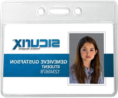 Badgehouders - ID-kaarthouders - Veiligheid en Identificatie - Stevig Vinyl - 12 stuks - Transparant