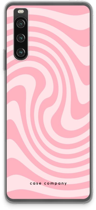 Case Company® - Hoesje geschikt voor Sony Xperia 10 IV hoesje - Swirl Roos - Soft Cover Telefoonhoesje - Bescherming aan alle Kanten en Schermrand