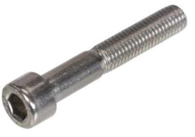 30 x Binnenzeskantbout M4x30 RVS-A4 (316) - Lage Bolkop - Halfvol draad Met Puntmarkering