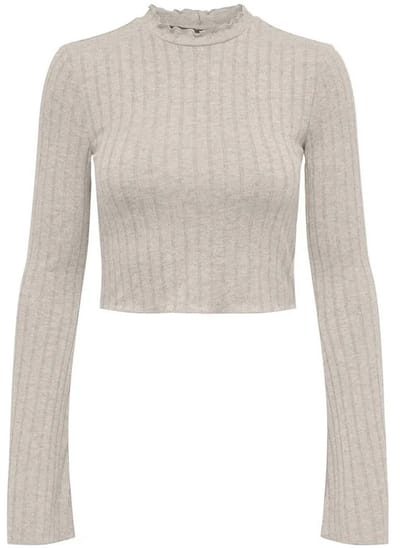 Only Tonja Top Met Lange Mouwen Beige XL Vrouw