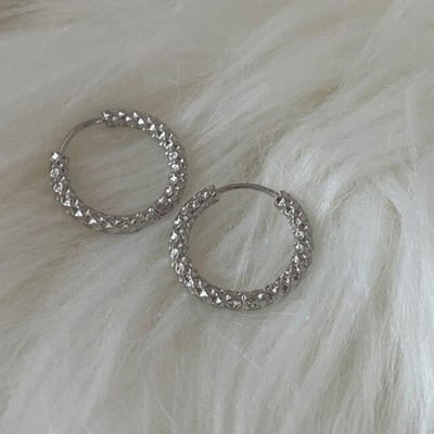 925 Sterling Zilver Onregelmatige Textuur Oorbellen met Ring voor Vrouwen Franse Creatieve Gouden Zilveren Oorbellen Sieraden gray