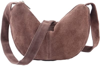 Giuliano lederen schoudetas Aria - Dames - Suede - Made in Italy - Bruin