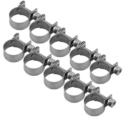 Allecto - Roestvrijstalen Slangklemmen - Brandstofslang Klemmen - 10 Stuks - 14-16mm - Duurzaam en Betrouwbaar - Voor Klussen en Onderhoud