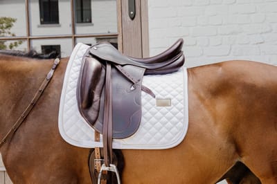 Kentucky Horsewear - Zadeldoek diamond rope dressuur wit