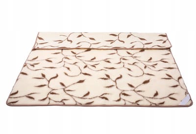 Wollen Deken 140x200 cm | Luxe Merino Wol OnceDoce® |100% Zuivere Australische Wol – Premium Wollen Deken 450 g/m² | Woolmark® Certificaat | Wasbaar, Antiallergisch, Zacht & Warm | Ivy Motief