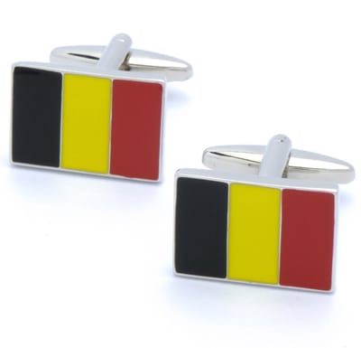 Manchetknopen - Belgische Vlag Zwart Blauw Rood