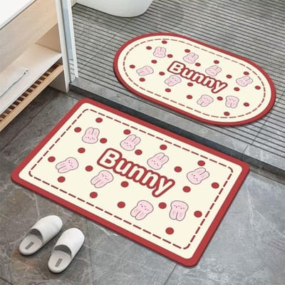 Zoete Bloemen Diatomeeënaarde Vloermat Tapijt Badkamer Absorberende Mat Badkamer Sneldrogende Mat Handwasbaar Antislip Deurmat 50 * 80cm