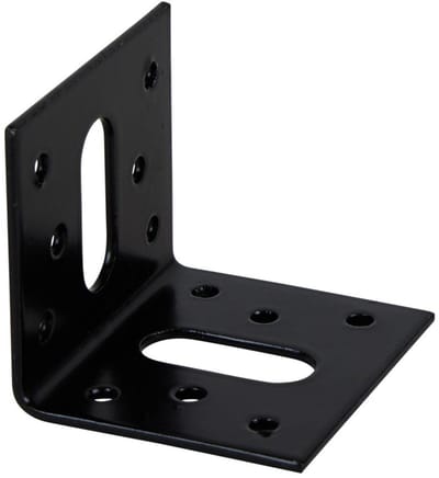 Hoekanker Vlak - 50 x 50 x 58 x 2.5 mm - Zwart