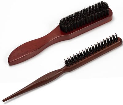 Professionele haarborstel voor een strakke bun en toupé, ideaal voor natuurlijk haar en baardverzorging