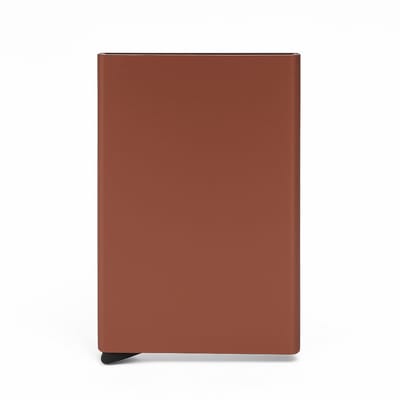 MoodLux Pasjeshouder - Uitschuifbaar - RFID kaarthouder - Aluminium - Anti-Skim - Mannen en Vrouwen - 8 pasjes - Compact - Koffie