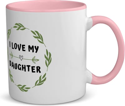 Akyol - i love my daughter koffiemok - theemok - roze - Dochter - liefste dochter - verjaardag - cadeautje voor dochter - dochter artikelen - kado - geschenk - 350 ML inhoud