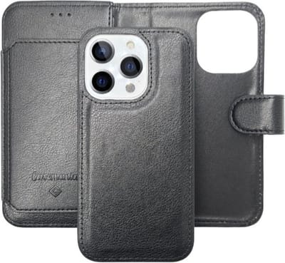 Casemania - iPhone 13 Pro - Bookcase incl. Pasjeshouder - Zwart