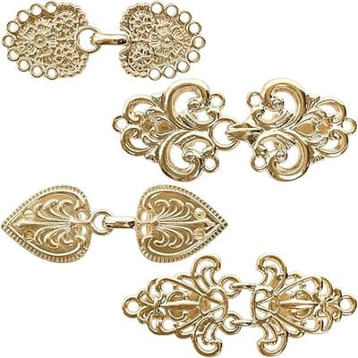Daity 4-delige vintage tailleclipset - jurkclip - cape/trui/vest/sjaalclip - overhemdclip - dameskleding (goud).