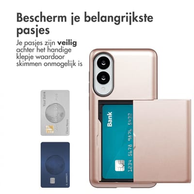imoshion Hoesje met Pasjeshouder - Geschikt voor Samsung Galaxy S25 Edge - Rosé Goud