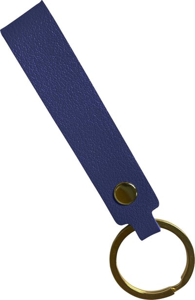 Sleutelhanger Auto Met Sleutelring Leer Sleutelhanger Sleutelhanger Leer Dun - Donkerblauw