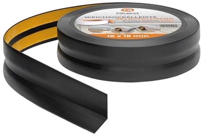 Zelfklevende Buigbare Plint - 18 mm x 18 mm - Flexibele Afdichtstrip voor Keuken en Badkamer - PVC, Waterdicht, Decoratief