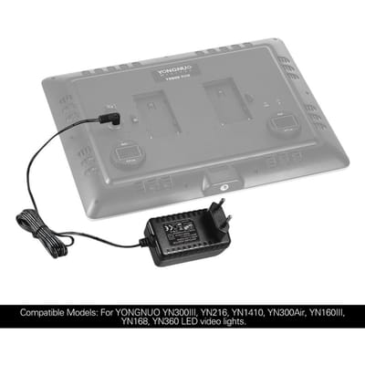 12V 2A Standaard Voedingsadapter LED EU Stekker voor YONGNUO YN300III YN216 YN1410 EU Plug gray