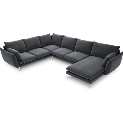 7-zitshoekbank Elio links velvet | Milo Casa
