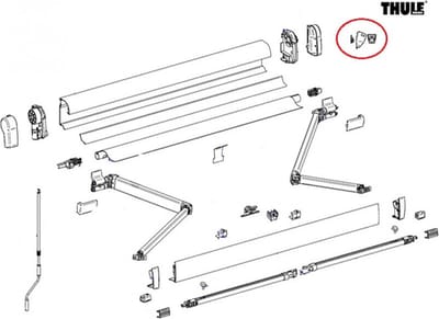 Thule Connection Pieces Tension Rafter 4900
