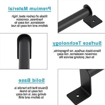 Zware Stalen Deurtrekker Set voor Schuifdeuren - Inclusief Schroeven voor Houten Poorten, Duurzaam en Elegant Design