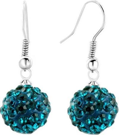Fako Bijoux® - Oorbellen - Disco Dots - Hanger - Helblauw
