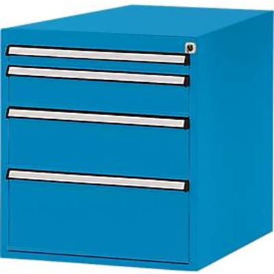 Manuflex onderbouw met schuifladen, voor werkbank Profi diepte 700 mm, lichtblauw