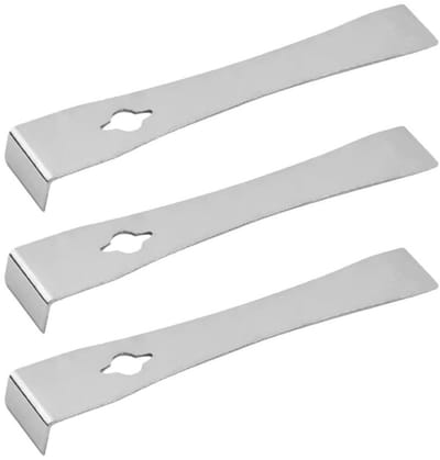 Dailygoods- Nagellifter 3 Stuks - Roestvrij Stalen Schraper - Multifunctioneel Gereedschap - Handmatige Nagelverwijdering - 17,2 cm Lang - Duurzaam Ontwerp - Nagelverwijderaar