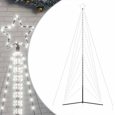 vidaXL - LED-kerstboom - 861 - LEDs - koud - wit - 478 - cm