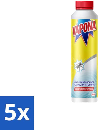 5 x Vapona Mierenpoeder 150 gr - Anti Mierenpoeder - Mierenbestrijding - Mierenbestrijding Buiten - Mierennest Bestrijding - Mierenpoeder 150g