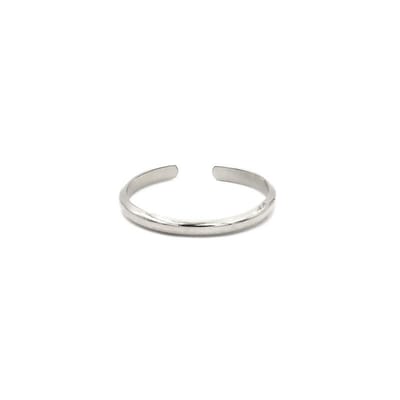 Mint15 Verstelbare ring neutraal glad 'Basic Stacking Ring' - Zilverkleur RVS/Stainless Steel