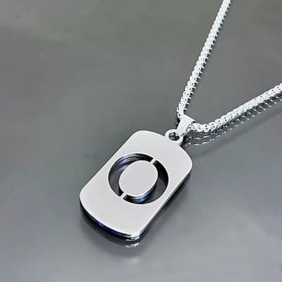 Livano Ketting - Heren - Staal - Nep zilver - Met Hanger - O