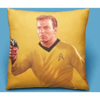 Captain Kirk Square Cushion - 40x40cm - Soft Touch