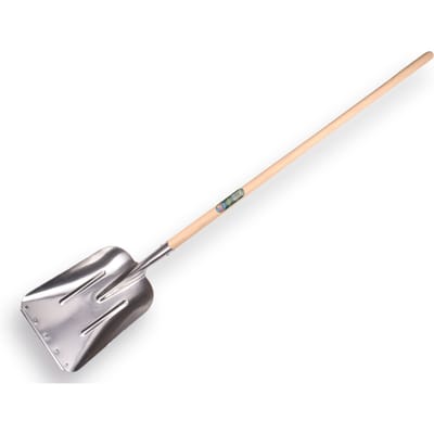 Graanschop, ZWEEDS model,  gehard aluminium, met strip met steel 130 cm
