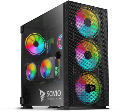 Savio Raptor X1 ARGB Mesh / Glas - MDT - ATX - Case - Tower - Zwart