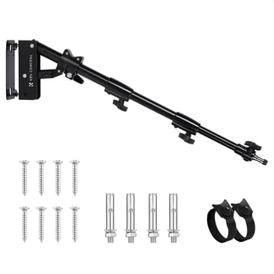 Metalen Wandgemonteerde Driehoekige Arm voor Fotografie en Streaming Video - 180° Rotatie, Universele Adapter, Tot 10kg Draagvermogen