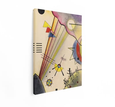 Artaza Canvas Schilderij Abstract Kandinsky - 90x120 cm - Wanddecoratie Geometrisch - Muurdecoratie Modern - Decoratie Kleurrijk