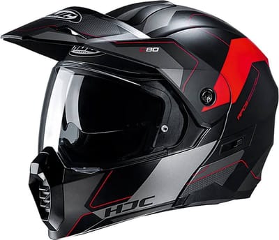 HJC C80 Rox Zwart Rood Adventure Helm - Helm