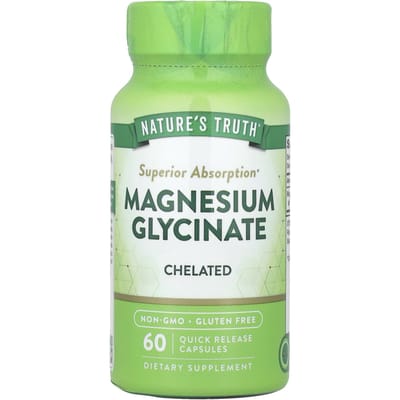 Nature's Truth, Magnesiumglycinaat, gechelateerd, 60 capsules met snelle afgifte