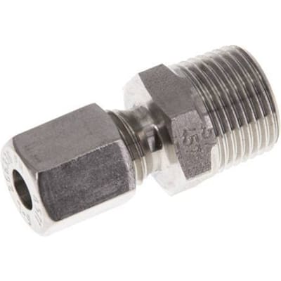 6L & R3/8'' RVS Rechte Snijringkoppeling Buitendraad 315bar ISO 8434-1