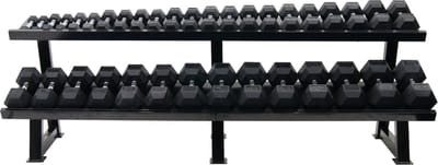 Muscle Power Dumbbellrek Heavy 2-laags - Zwart