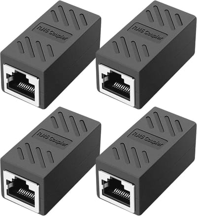 Cat 7 Ethernet Verlenging - Set van 4 RJ45 Adapters voor 10 Gigabit, Compatibel met Cat6, Cat5e en Cat5