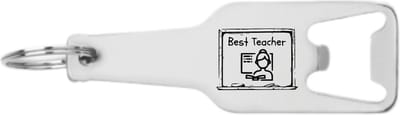Akyol - best teacher flesopener - Leraar - cadeau leraar - einde schooljaar - afscheid - leuk cadeau voor je leraar om te geven - 105 x 25mm