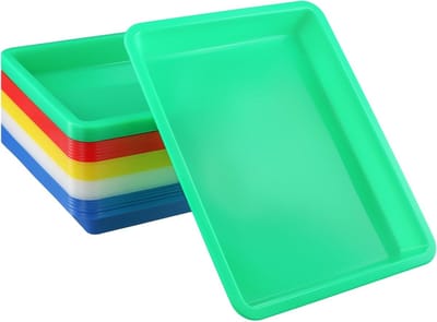 30PCS Plastic Art Activity Tray 27.5 x 21 x 3cm in 5 Kleuren - Creatieve Organisator voor DIY Schilderen en Knutselen