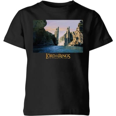 Lord Of The Rings Argonath Kids' T-Shirt - Black - 98/104 (3-4 jaar)
