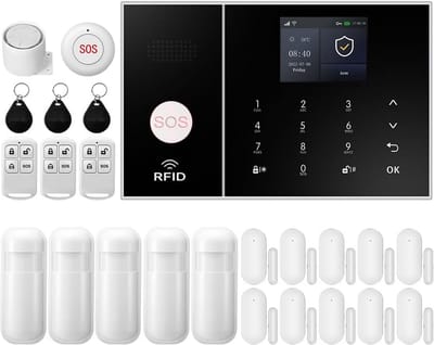 Draadloos 4G/WiFi Huisalarmsysteem Compleet met App Bediening en 24 Delig Pakket