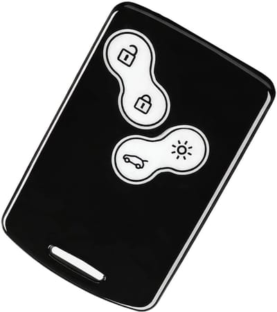 Autosleutel Hoesje geschikt voor Renault - Sleutelcover - TPU Cover Sleutelhoes - Accessoires - zwart,wit